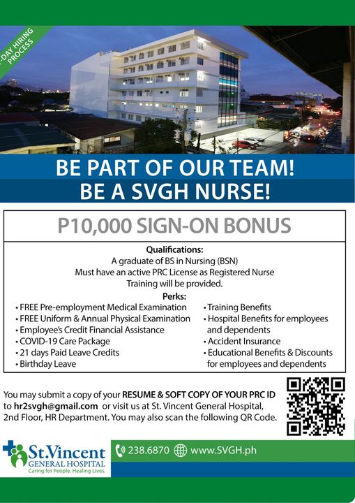 Be part of our team, Be a SVGH Nurse!